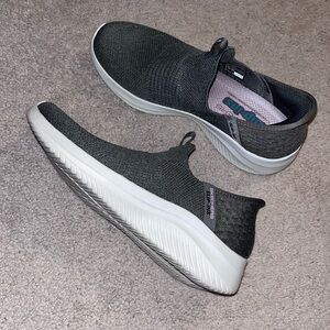 Skechers Charcoal Slip-On Shoes